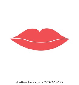 lip logo  icon illustration   simple  flat