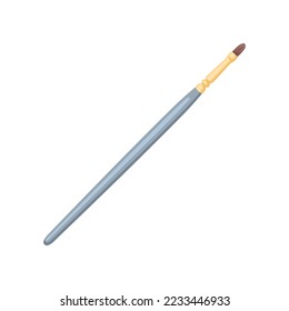 Lip makeup brush vector illustration. Cosmetic tool for face paint and lips isolated on white background. Beauty, makeup, cosmetology concept
