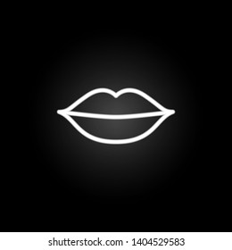 Lip, organ neon icon. Elements of human organ set. Simple icon for websites, web design, mobile app, info graphics