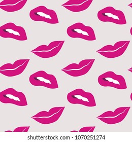 lip pattern. lips and mouth vector illustration
