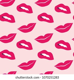 lip pattern. lips and mouth vector illustration