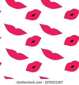lip pattern. lips and mouth vector illustration