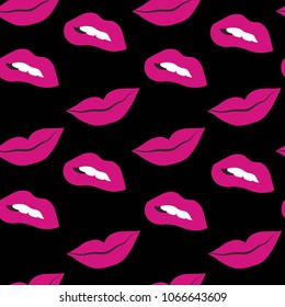 lip pattern.lips and mouth vector illustration