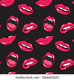 lip pattern.lips and mouth vector illustration