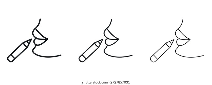Lápis ícone vetor Logo Design Template. Gráficos de Traçado editáveis.