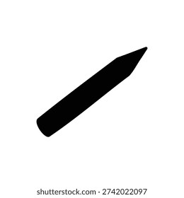 Lip pencil silhouette icon vector illustration.








