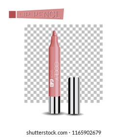 Lip pencil. Vector Illustration.