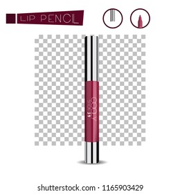 Lip pencil. Vector Illustration.