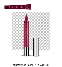 Lip pencil. Vector Illustration.