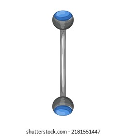 lip piercing ring cartoon. lip piercing ring sign. isolated symbol vector illustration