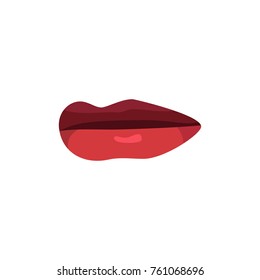Lip red icon design element. Vector illustration