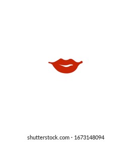 einfaches Logo auf Lippenform 