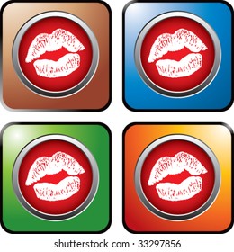 lisonja de labios en botones web de colores