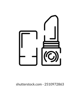 Ícone de contorno de Lip Stick, ilustração de vetor