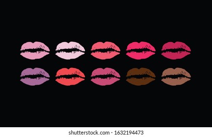 Lip Symbol Vector Logo Design Inspirations
