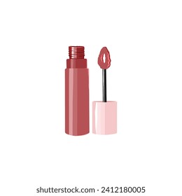 lip tint makeup illustration editable vector