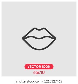 Lip vector icon illustration.Flat lip icon vector.Premium quality.