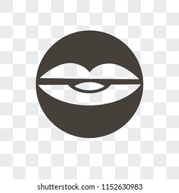 Lip vector icon isolated on transparent background, Lip logo concept