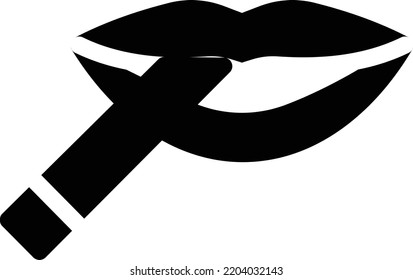 lip Vector illustration on a transparent background. Premium quality symmbols. Glyphs vector icons for concept and graphic design. 
