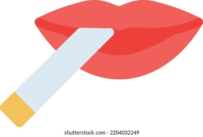 lip Vector illustration on a transparent background. Premium quality symmbols. Line Color vector icons for concept and graphic design. 

