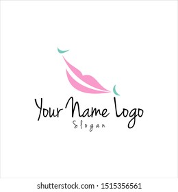 Lip vector logo modern simple