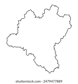 Landkarte der Oblast Lipetsk, administrative Division Russlands. Vektorillustration.