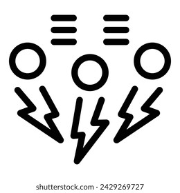 Lipid cells icon outline vector. Burning body fat. Weight loss healthy program