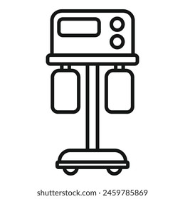 Liposuction clinical device icon outline vector. Operation stand machine. Shape procedure