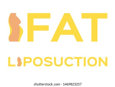 liposuction and fat icon vector / logo
