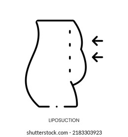 liposuction icon. Linear style sign isolated on white background. Vector illustration