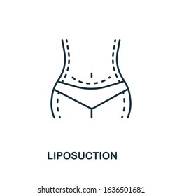 Liposuction icon from plastic surgery collection. Simple line element Liposuction symbol for templates, web design and infographics