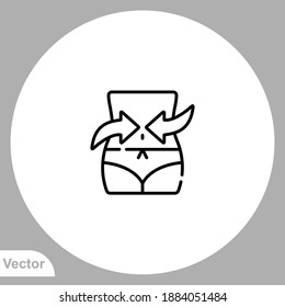 Liposuction icon sign vector,Symbol, logo illustration for web and mobile