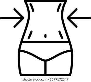 Liposuktion Linie Vektor Icon Design