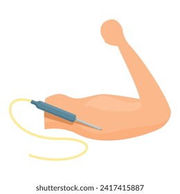 Liposuction procedure icon cartoon vector. Hand female care. Problem woman