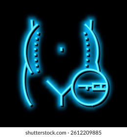 liposuction surgery neon light sign vector. liposuction surgery illustration