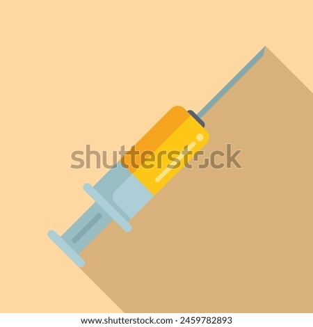 Liposuction syringe injection icon flat vector. Loss weight. Plastic surgery