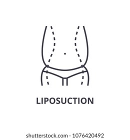 liposuction thin line icon, sign, symbol, illustation, linear concept, vector 