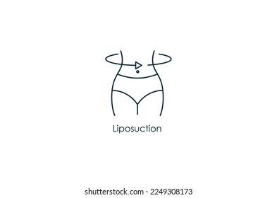 liposuction treatment icon vector illustration 