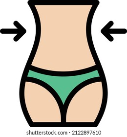 Liposuction Vector illustration on a transparent background.Premium quality symmbols.Stroke vector icon for concept and graphic design.
