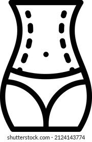 Liposuction Vector illustration on a transparent background.Premium quality symmbols.Stroke vector icon for concept and graphic design. 