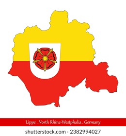 Lippe Flag - North Rhine-Westphalia,Germany (EPS)