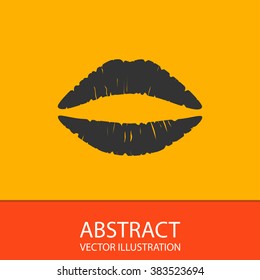 lips abstract illustration