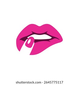 lips abstract logo modern style