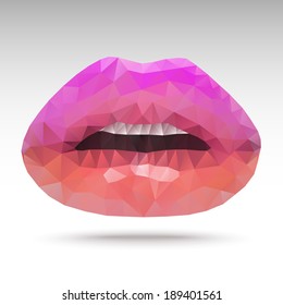 Lips  Abstract polygonal