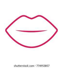 lips, badge, eps 10