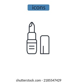 símbolos de iconos de balm labios elementos vectoriales para web infográfica