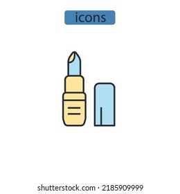 lips balm icons  symbol vector elements for infographic web