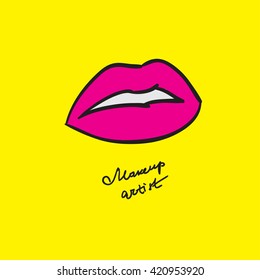 Lips. Beauty and cosmetics background