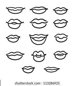 1,308 Glamour pink lips icon vector image Images, Stock Photos ...