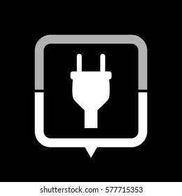 Lips  - black vector icon